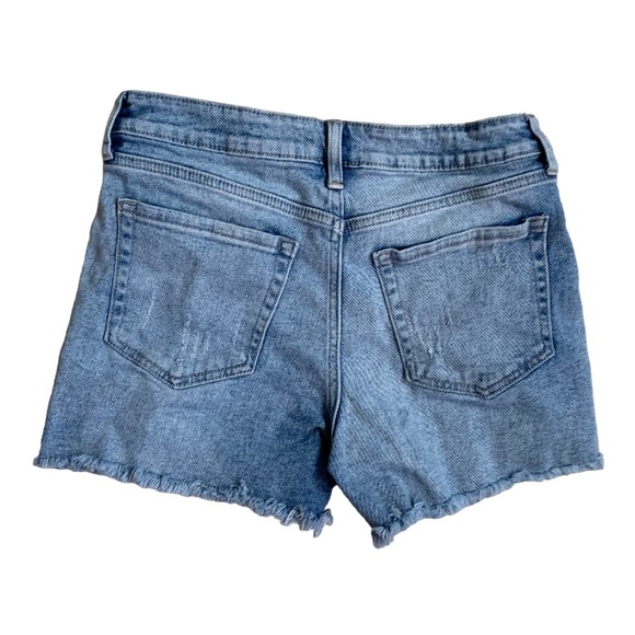 JUST USA distress fray cut off denim shorts women’s size size 10 LARGE - Picture 4 of 15